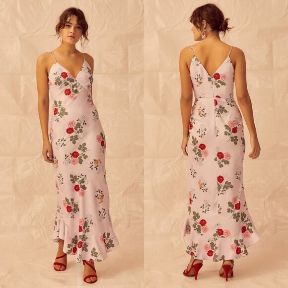 Keepsake Pretty One Lilac Floral Slip Maxi Dress Size 6 NWT Wedding - Picture 3 of 13